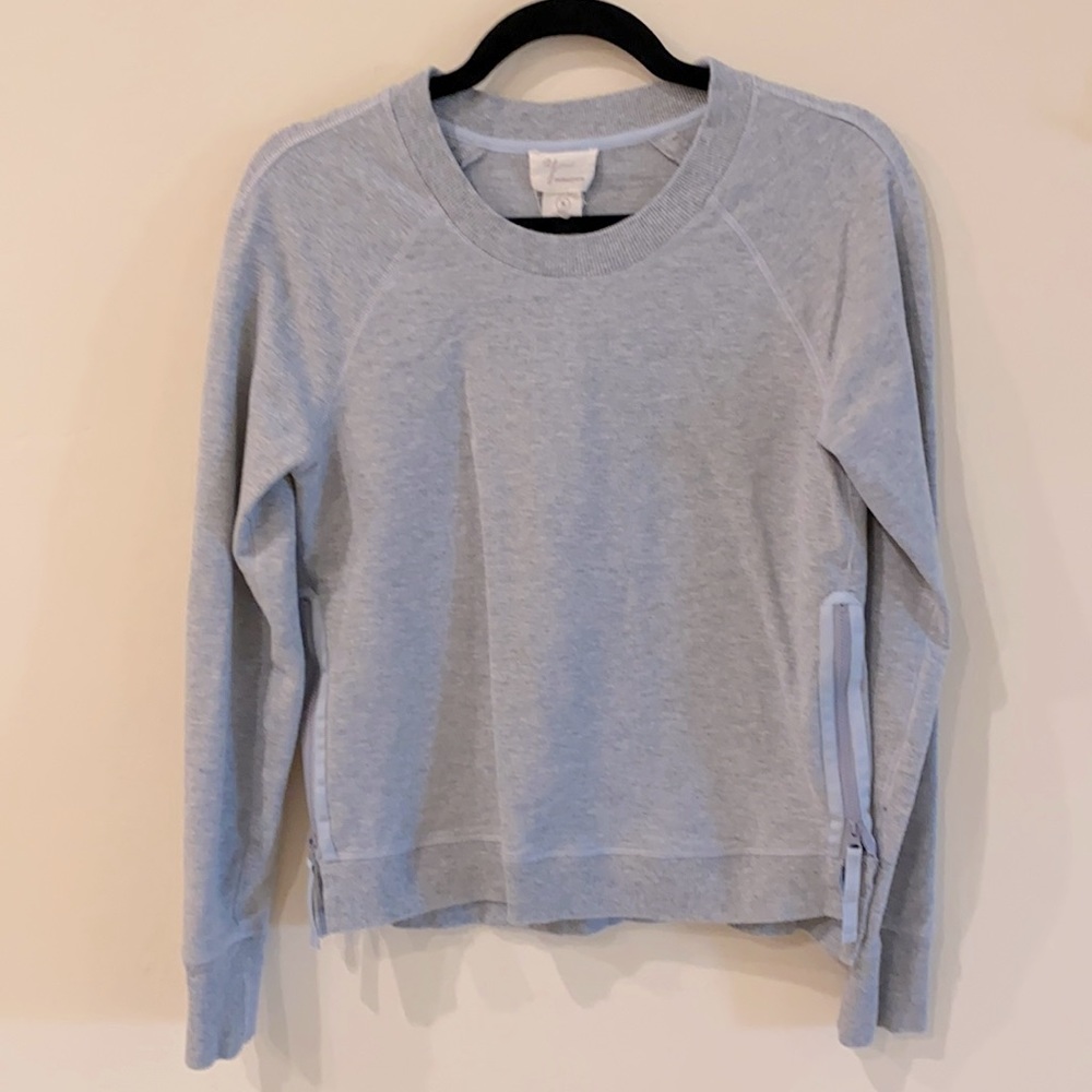 Andrea Jovine Sweatshirt in Gray w/side zippers SM